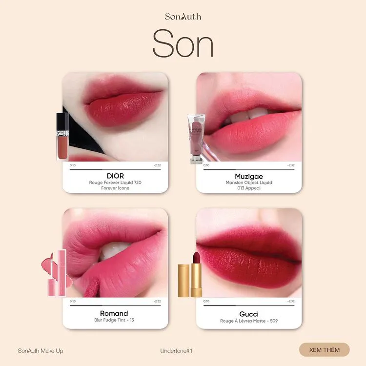 MakeUp Cho Tone Da Lạnh - Cool Undertone | SonAuth