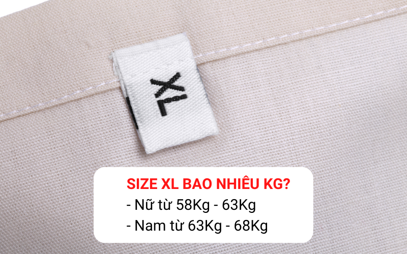 Size XS,S, M, L, XL là bao nhiêu kg?