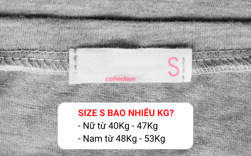 Size XS,S, M, L, XL là bao nhiêu kg?