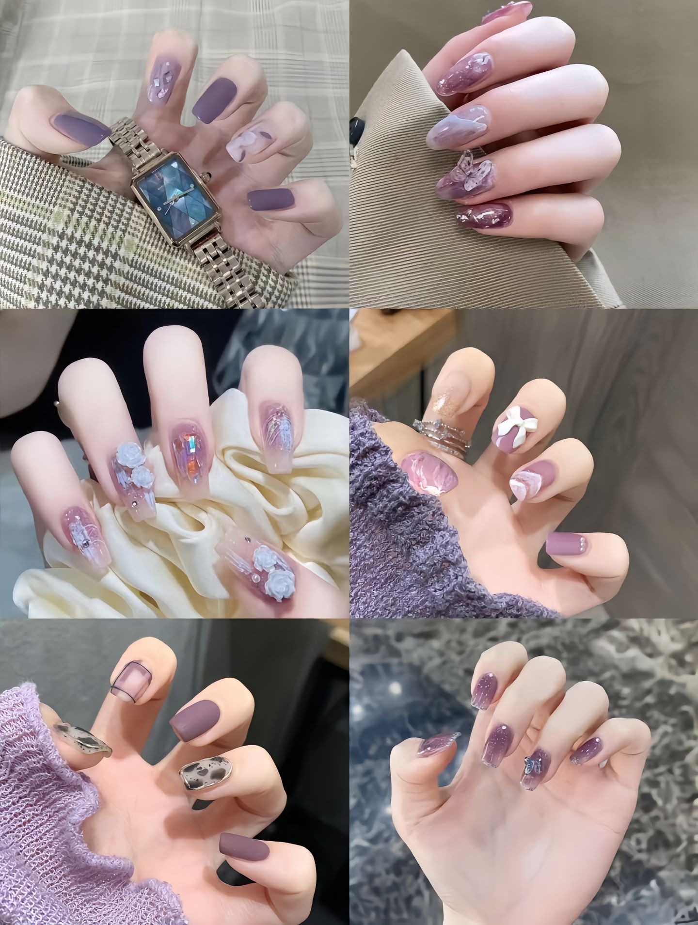 99 Mẫu Nail Màu Tím Thạch Căng Mọng Như Trái Nho