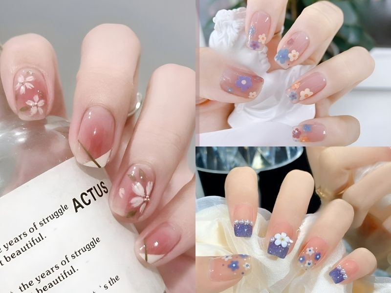 Bộ Sưu Tập Mẫu Nail Hoa Cúc Đơn Giản Mà Vẫn Nổi Bật