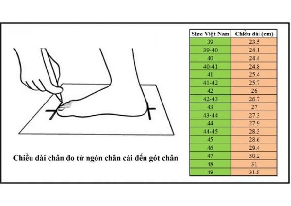 Cách đo và tính size giày khi mua hàng Mỹ siêu chuẩn cho nam, nữ