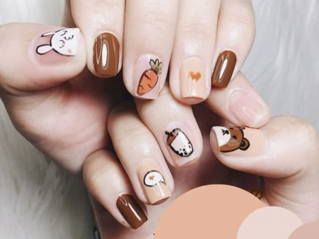 Top 50 mẫu nail Gấu Brown dễ thương cho phái đẹp