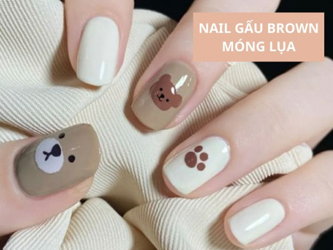 Top 50 mẫu nail Gấu Brown dễ thương cho phái đẹp