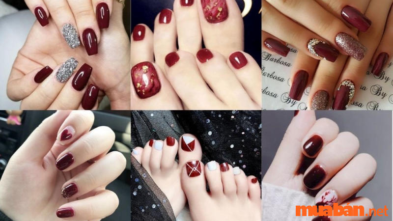 Top 16 mẫu nail màu đỏ rượu quyến rũ, sang trọng