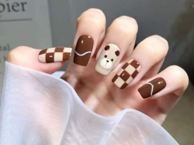 Top 50 mẫu nail Gấu Brown dễ thương cho phái đẹp