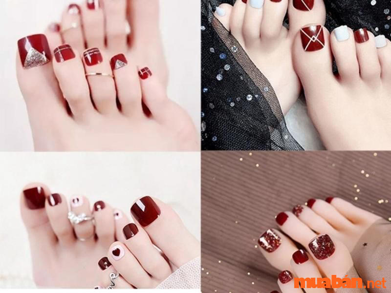 Top 16 mẫu nail màu đỏ rượu quyến rũ, sang trọng