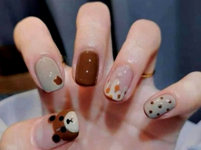 Top 50 mẫu nail Gấu Brown dễ thương cho phái đẹp