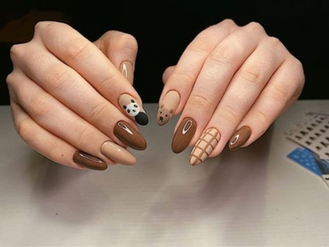 Top 50 mẫu nail Gấu Brown dễ thương cho phái đẹp