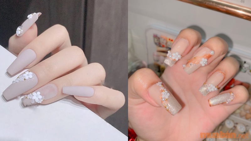 Top 10 mẫu nail cô dâu màu trắng nhẹ nhàng, sang trọng