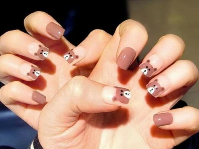 Top 50 mẫu nail Gấu Brown dễ thương cho phái đẹp