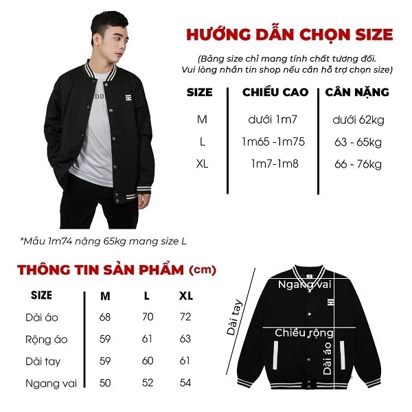 Hướng dẫn chọn size áo khoác nam chẩn xác đến từng cm