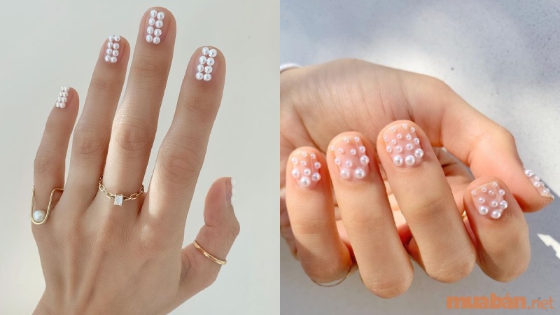 Top 10 mẫu nail cô dâu màu trắng nhẹ nhàng, sang trọng