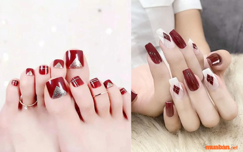 Top 16 mẫu nail màu đỏ rượu quyến rũ, sang trọng