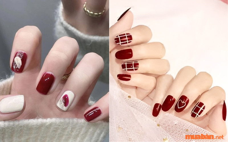 Top 16 mẫu nail màu đỏ rượu quyến rũ, sang trọng