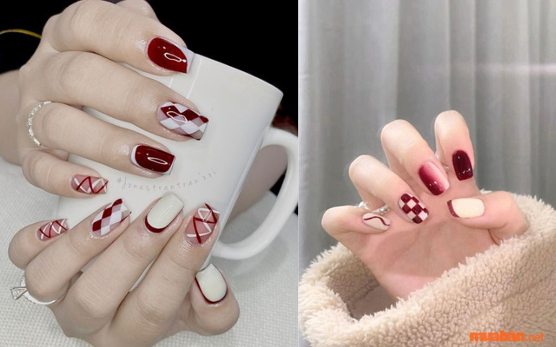 Top 16 mẫu nail màu đỏ rượu quyến rũ, sang trọng