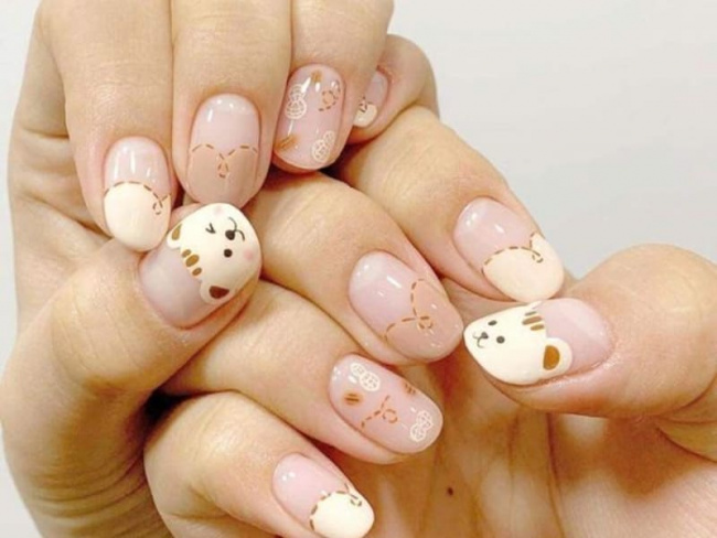 Top 50 mẫu nail Gấu Brown dễ thương cho phái đẹp