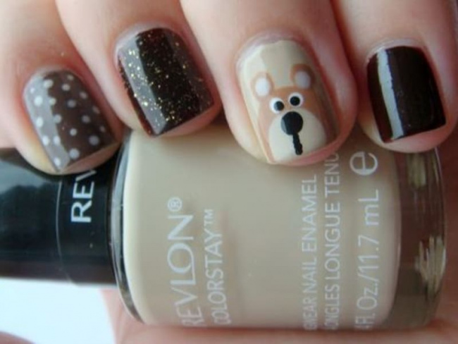 Top 50 mẫu nail Gấu Brown dễ thương cho phái đẹp