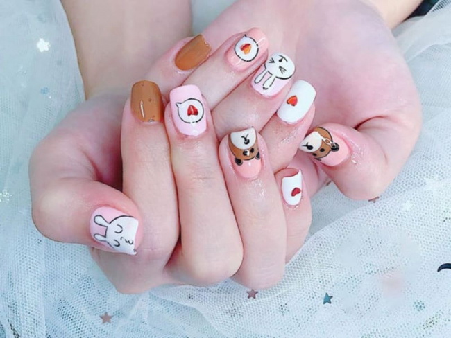 Top 50 mẫu nail Gấu Brown dễ thương cho phái đẹp