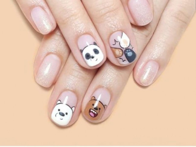 Top 50 mẫu nail Gấu Brown dễ thương cho phái đẹp