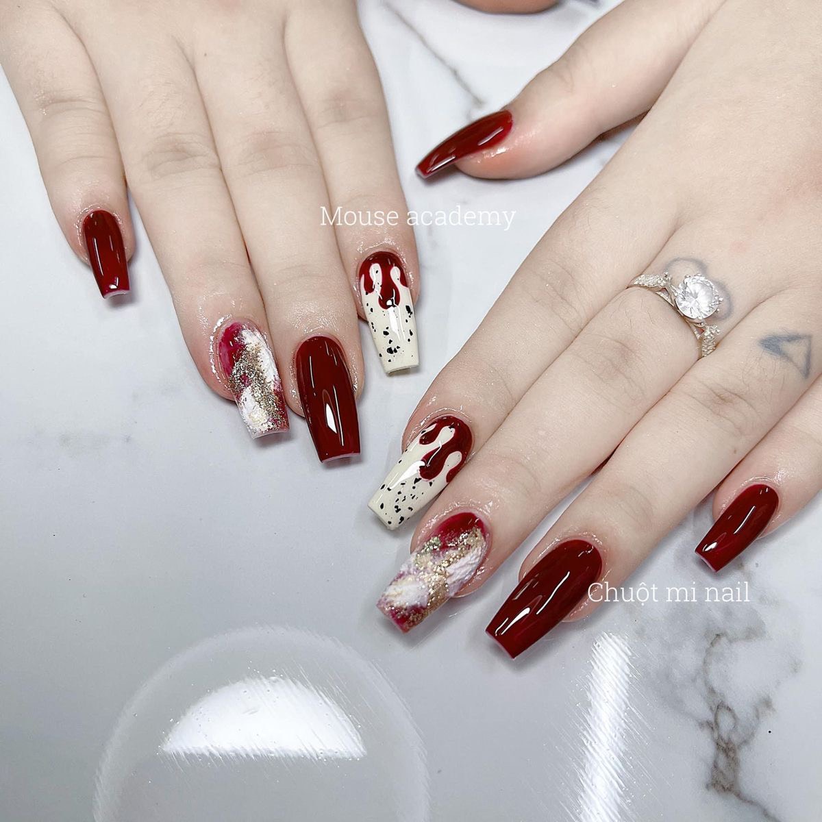 Mẫu Nail Đỏ Tết - Dịch Vụ Tại Nhà Hà Nội