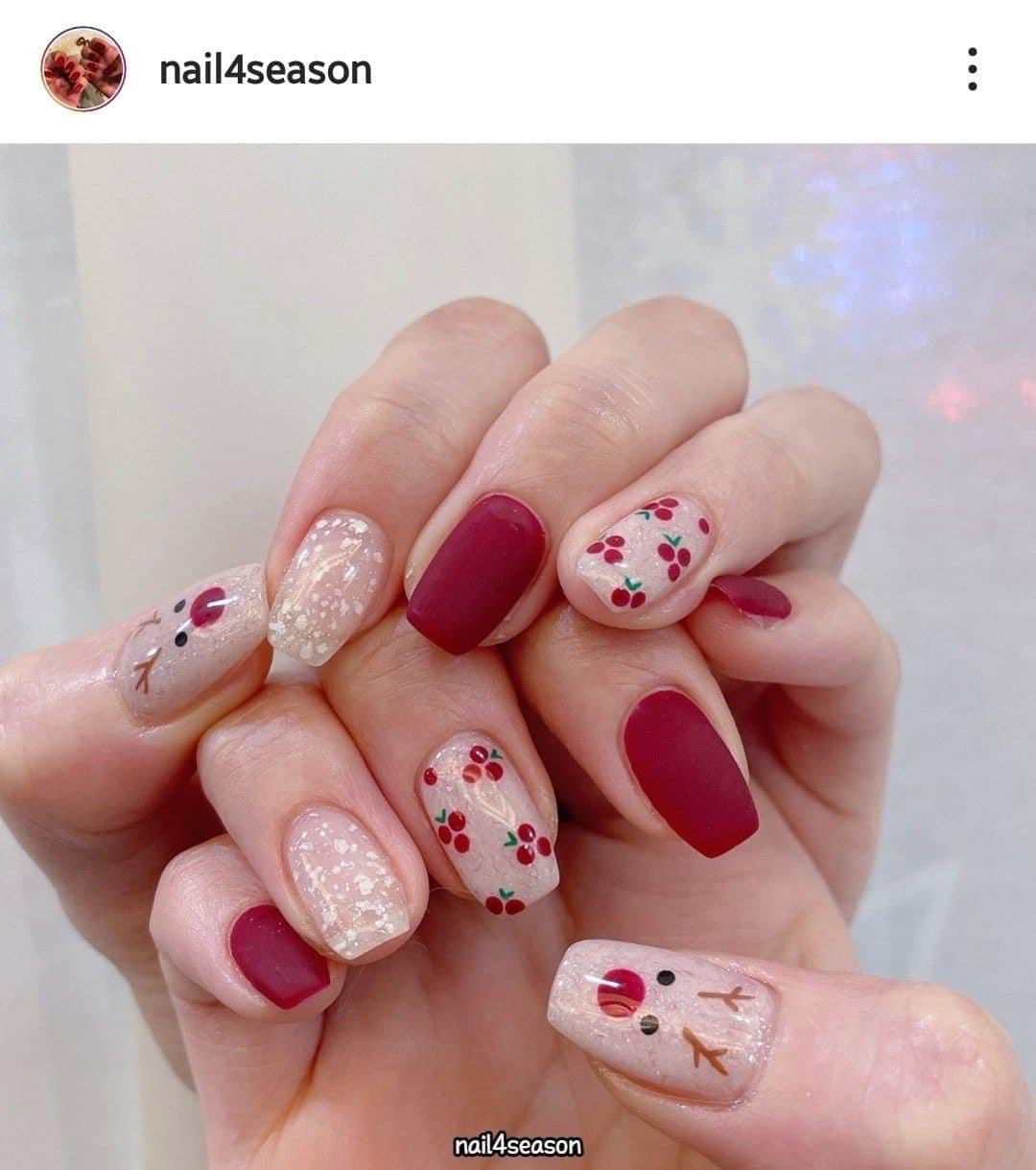 Mẫu Nail Đỏ Tết - Dịch Vụ Tại Nhà Hà Nội