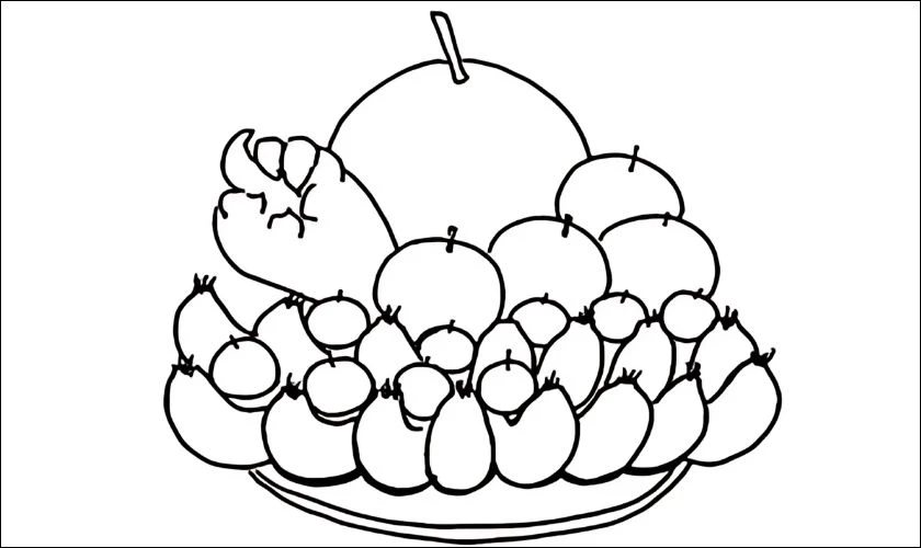 15 cách vẽ mâm ngũ quả ngày Tết đơn giản, đẹp nhất 2025