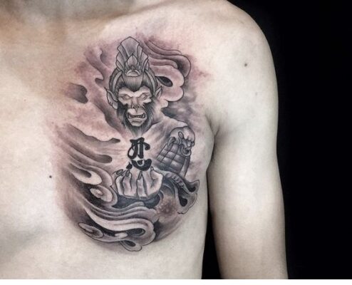 Top 33+ hình xăm tôn ngộ không mini đa sắc thái - Genztattoo