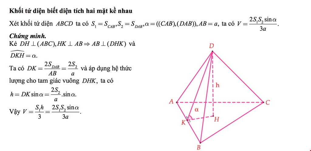 [Vted.vn] - Công thức tổng quát tính thể tích của một khối tứ diện bất kì và các trường hợp đặc biệt | Học toán online chất lượng cao 2025 | Vted