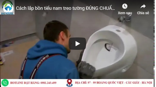 Kích thước tiểu nam bao nhiêu? Cách đặt ống chờ bồn tiểu nam Đúng Chuẩn