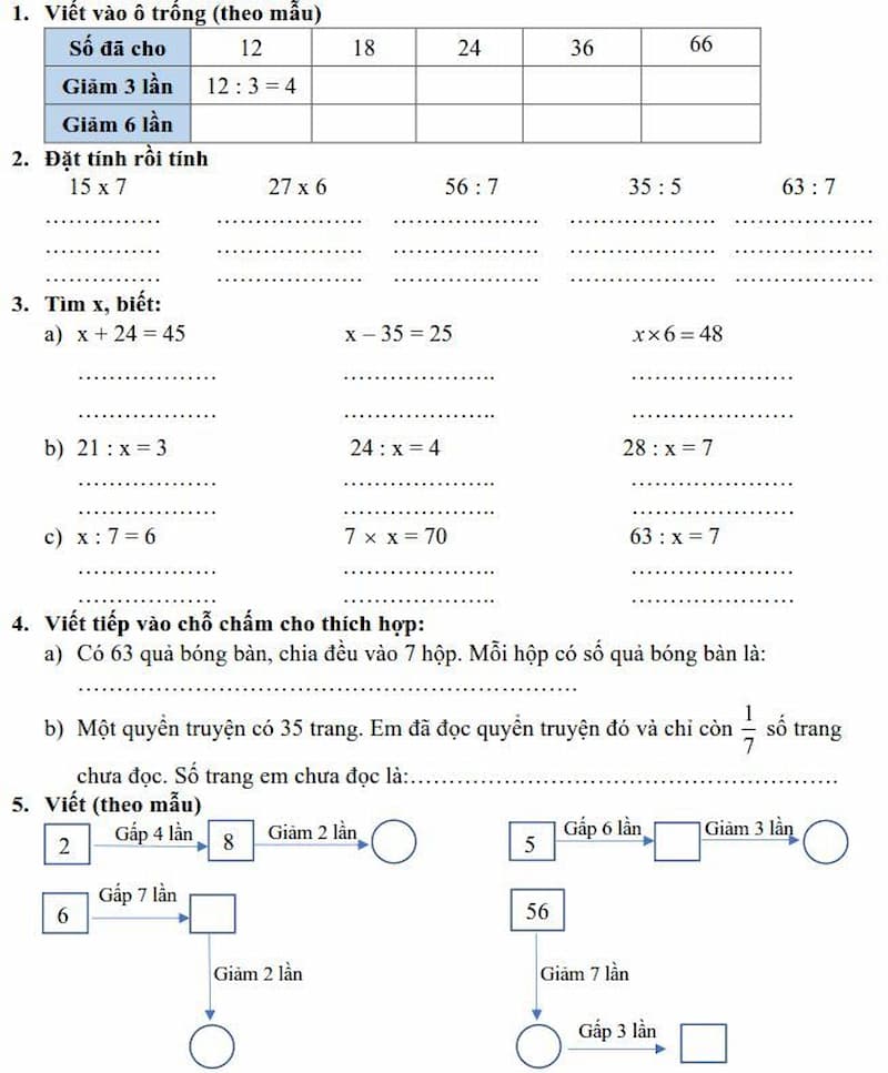 Tổng hợp đề toán lớp 3 nâng cao có đáp án 