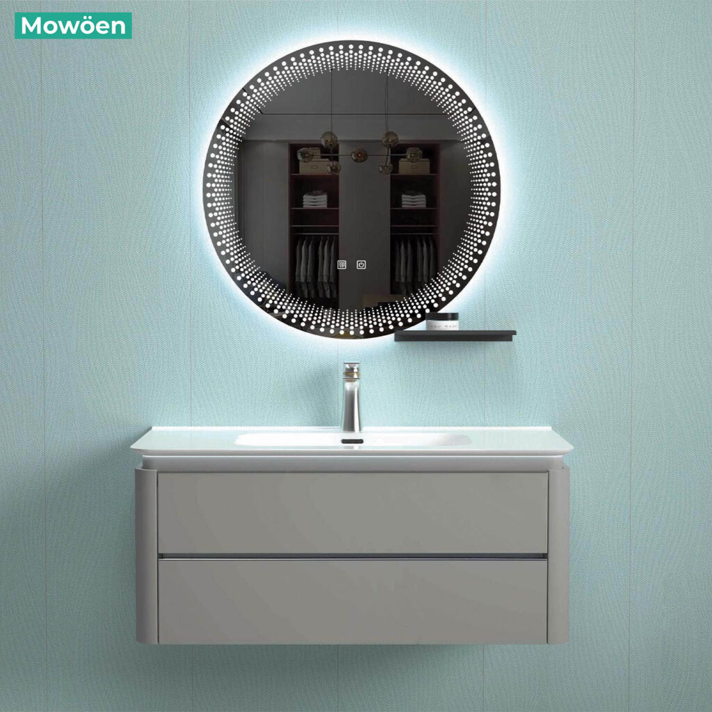 Kích thước tủ lavabo treo tường phòng tắm Mowoen