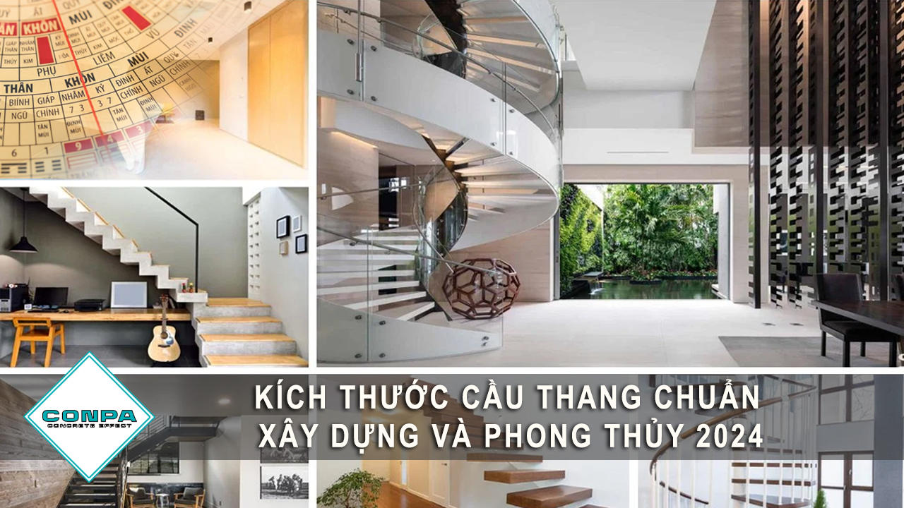 Kích thước cầu thang chuẩn Xây dựng và Phong thủy 2024